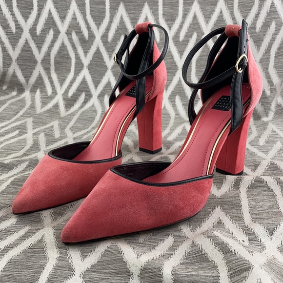 White House Black Market Mary Jane Pumps Pink & Black - Picture 2 of 6